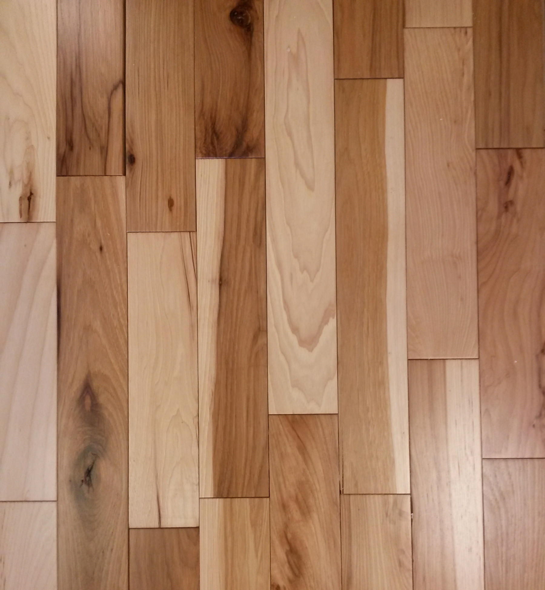 Hickory Pre Finished 5 X 3 4 Solid Natural Cabin