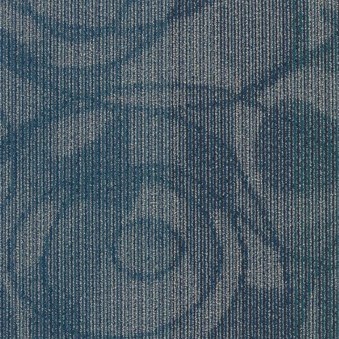 Shaw Speak In Design Modular Carpet Tile Baseline Blue 24" x 24