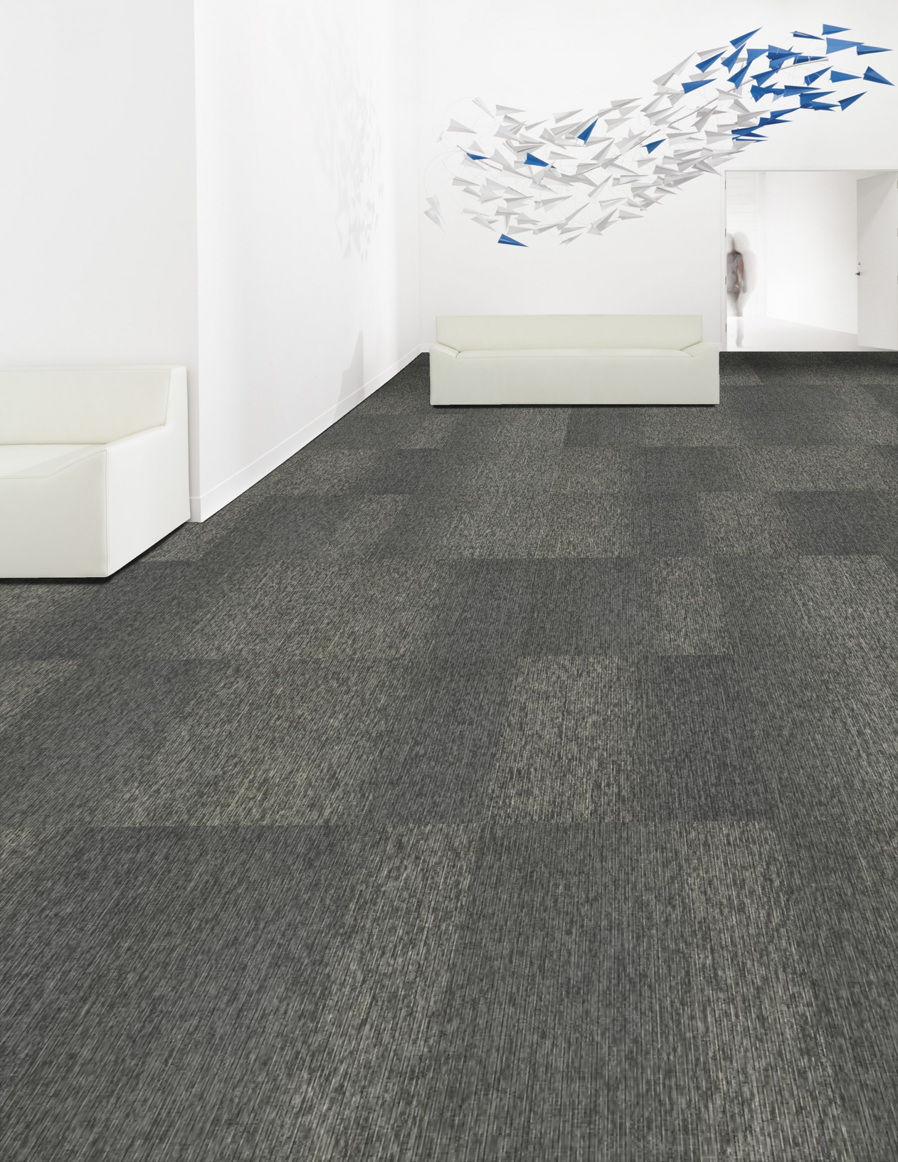 Shaw Step Carpet Tile Ivory Heather 24" x 24" Premium(48 sq ft/ctn)