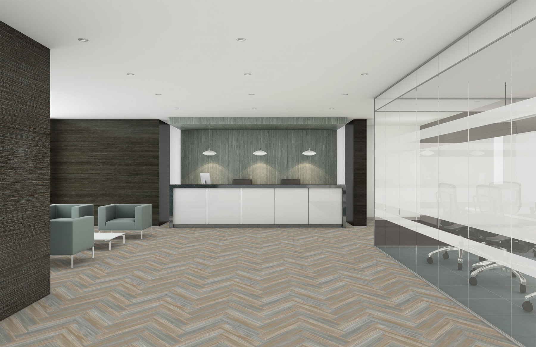 Shaw Uncover Carpet Tile Burnished Pewter 9" X 36" Builder(45 sq ft/ctn)