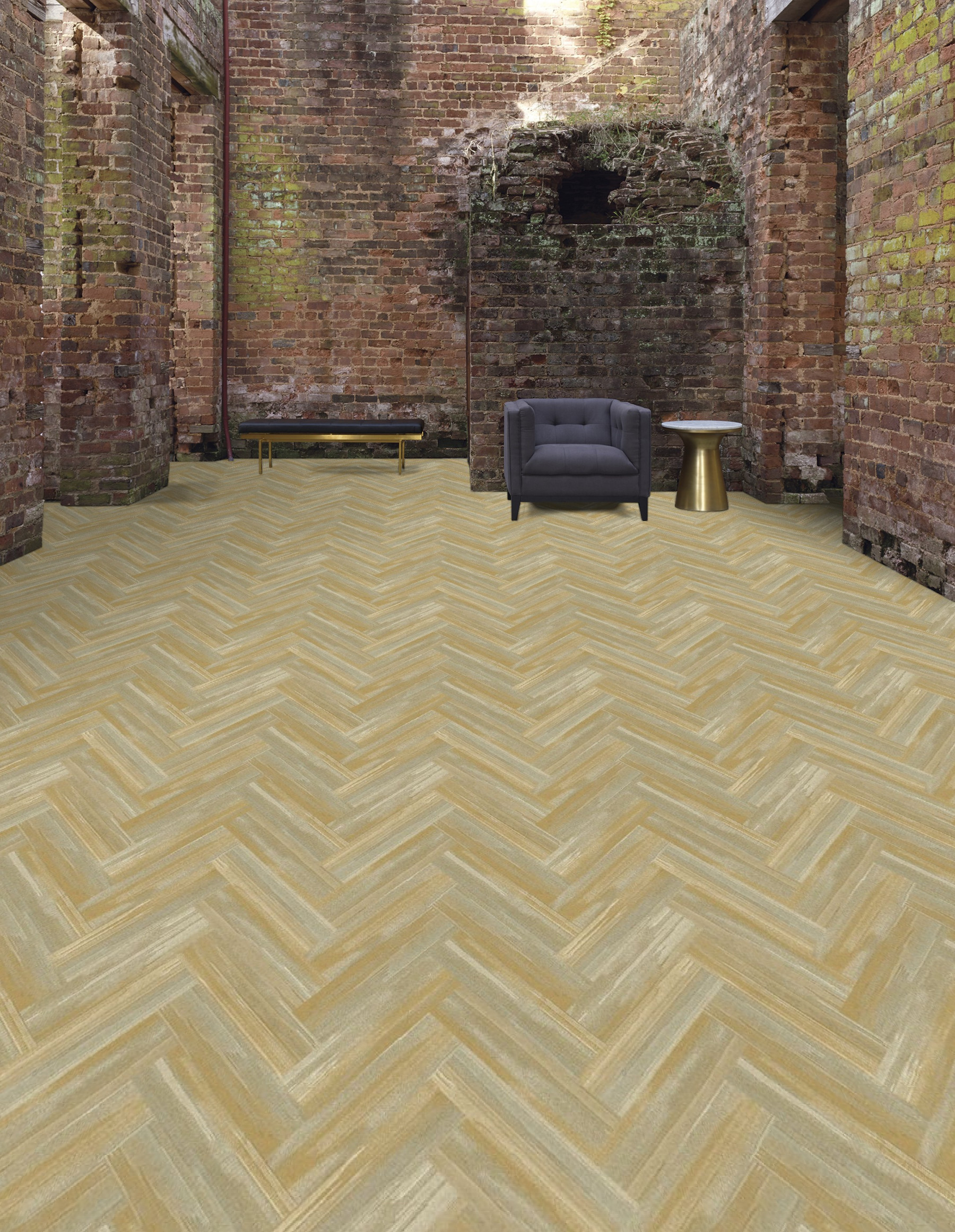 Shaw Uncover Carpet Tile Weathered Birch 9" X 36" Builder(45 sq ft/ctn)