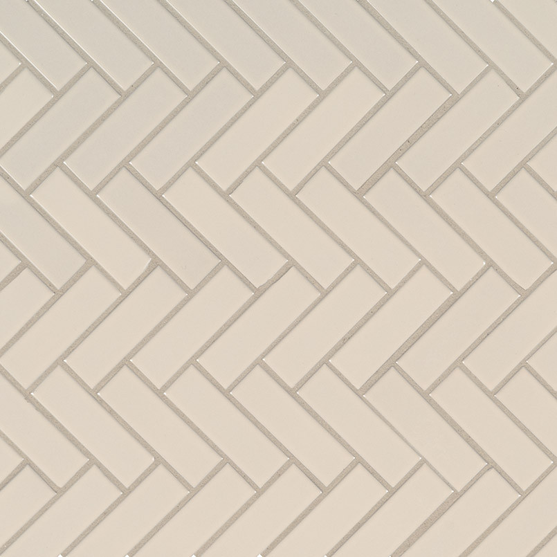 MSI Domino Almond Glossy Herringbone Mosaic Porcelain Tile Premium (13.80 sq.ft/ctn)