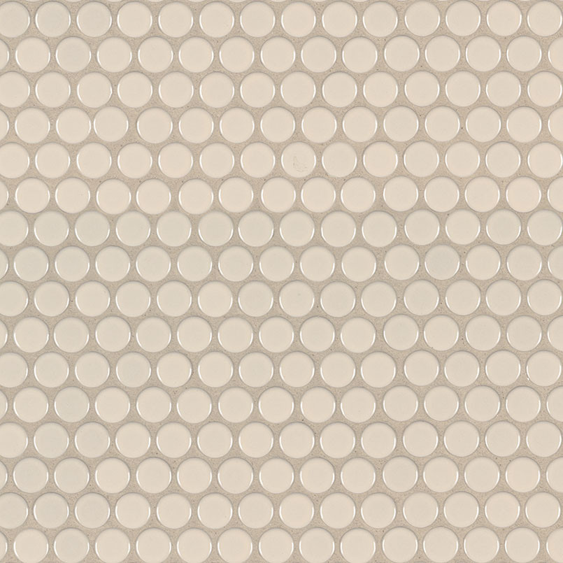 MSI Domino Almond Glossy Penny Round Mosaic Porcelain Tile Premium (14.40 sq.ft/ctn)