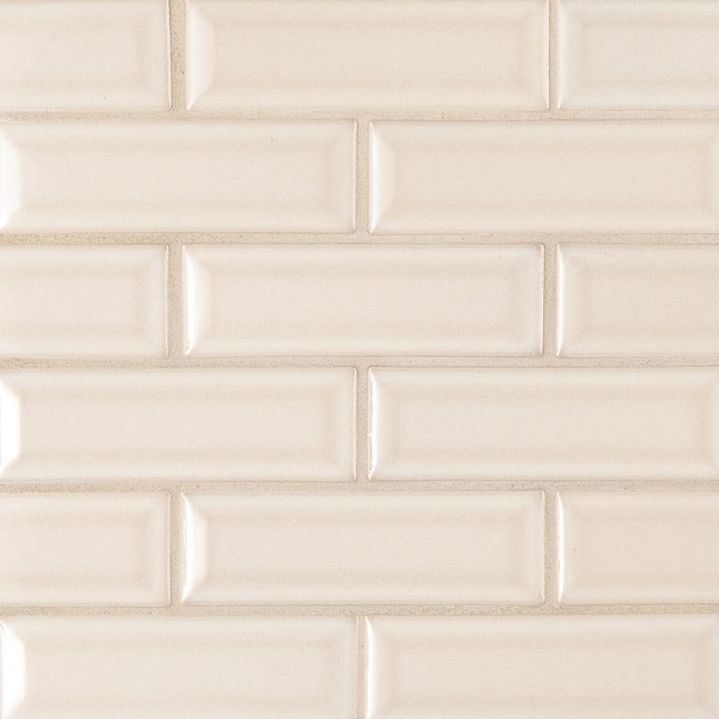 MSI Highland Park Antique White 2" x 6" Beveled Glossy Ceramic Tile Premium