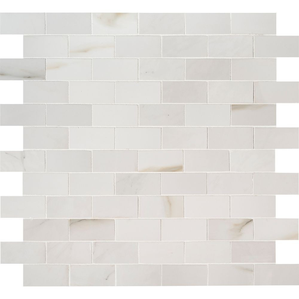 MSI Aria Bianco 2" x 4" Mosaic Polished Porcelain Tile Premium(1 sq ft/each)