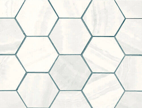 Cisa Ceramiche Pure 3" Hexagon Mosaic Onice Glazed Porcelain Tile Premium (6.46 sq ft/ ctn) 