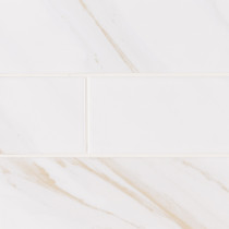 MSI Classique White Calacatta 4" x 16" Glossy Ceramic Subway Tile Premium (8.00 sq.ft/ctn)