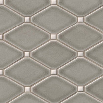 MSI Highland Park Dove Gray Diamond 8mm Mosaic Ceramic Tile Premium (10.90 sq.ft/ctn)