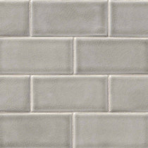 MSI Highland Park Dove Gray 3" x 6" Glazed Handcrafted Glossy Subway Ceramic Tile Premium (1.00 sq.ft/ctn)