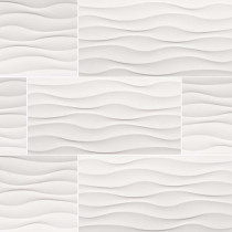 MSI Dymo Wavy White 12" x 36" Glossy Ceramic Tile Premium (18.00 sq.ft/ctn)