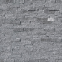 MSI RockMount Glacial Grey Splitface Stacked Stone 6" x 24" Panel