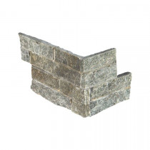 MSI RockMount Sage Green Splitface Stacked Stone 6" x 18" Ledger Corner