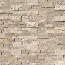 MSI RockMount Roman Beige Splitface Stacked Stone 6" x 24" Panel