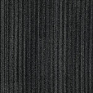 Shaw Achromatic Carpet Tile Black 18" x 36" Builder(45 sq ft/ctn)
