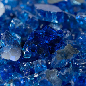 MSI Sapphire Blue Fire Glass .50" Crushed 20 Lbs