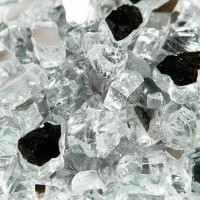 MSI Glacial Silver Fire Glass .50" Crushed 20 Lbs BAG